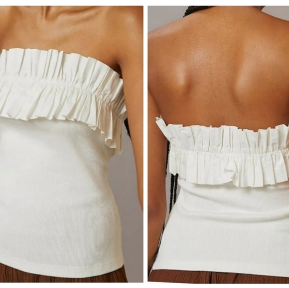 New Anthropologie Ruffle Top Size XLP - Picture 1 of 10